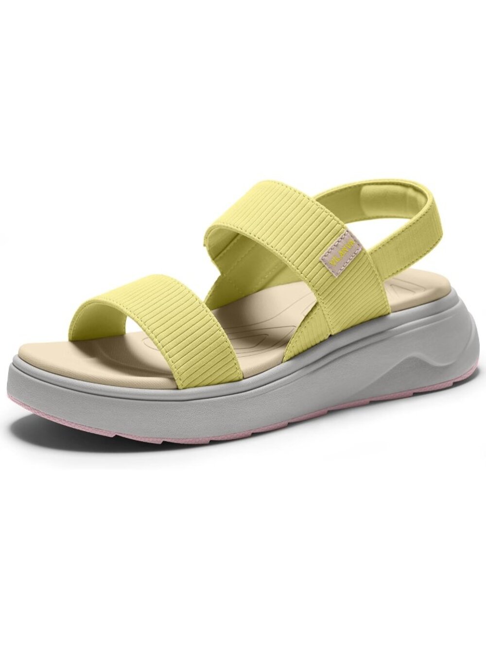 🆕Women's Lemon Yellow Platform Sandals with Arch Support for Relief Comfortable